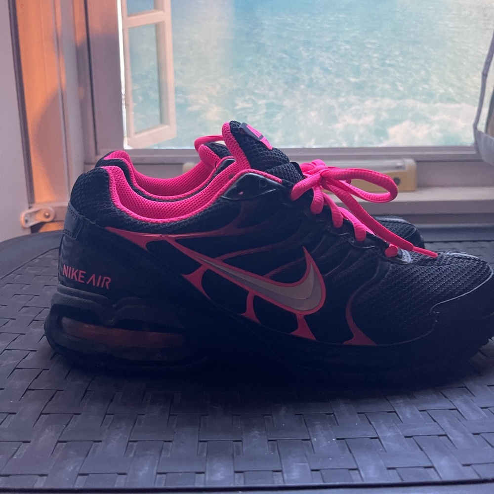 Nike Air Black and Pink Athletic Shoes